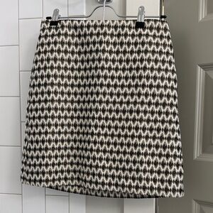 LOFT Monochrome Geometric A-Line Skirt